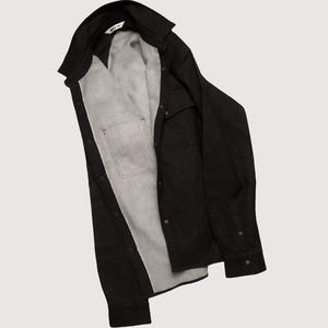 BNWOT / LTD. EDITION 3sixteen Crosscut Western Fleece Knit Shirt - Black - Large